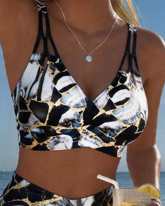 Bikini Marmor Tryck Utskärning