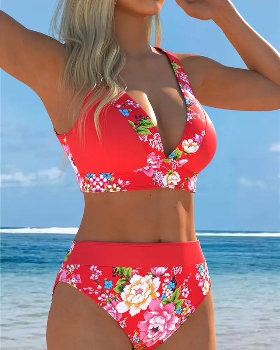 Bikini Två - delig Strand Floral Print