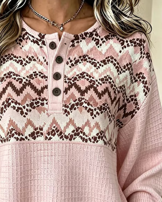 Sweatshirt Rundhals Våffla Casual