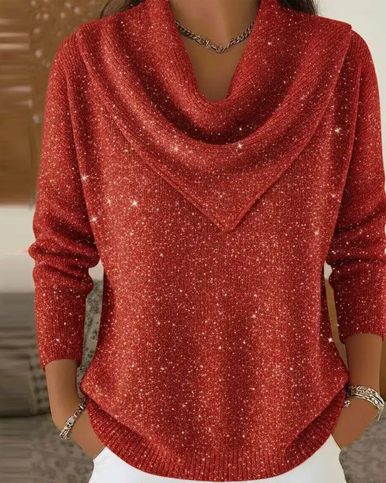 Pullover Mock Hals Casual Lång Ärm