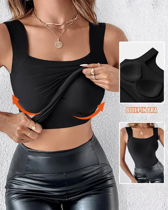 🔥Tank U-Hals Shapewear Med Inbyggd Bh
