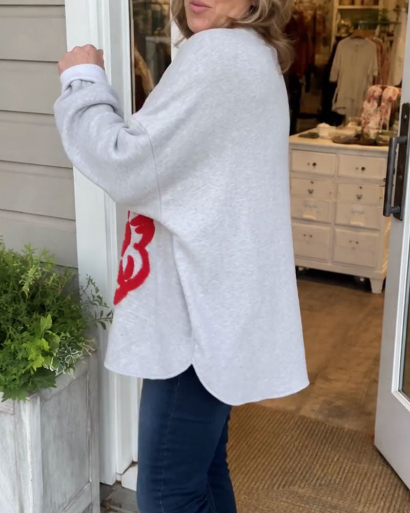 Sweatshirt Stilig Jultomte Lös
