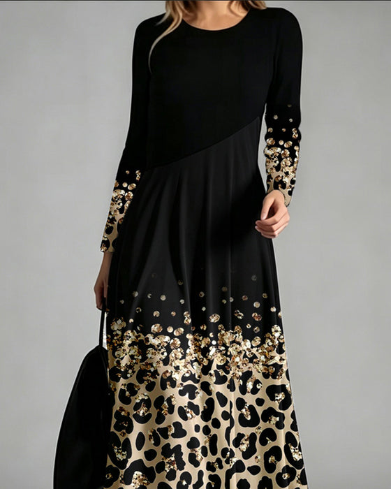 Klädning Ombre Leopard Casual