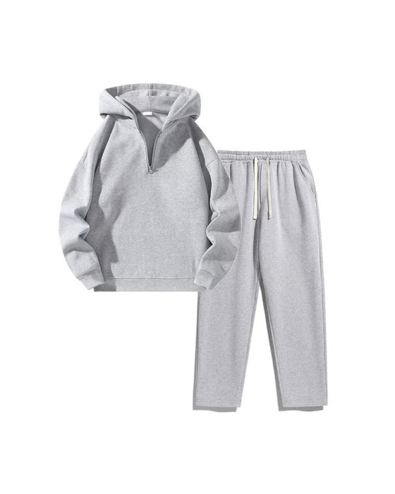 Set Med Halvzipad Hoodie