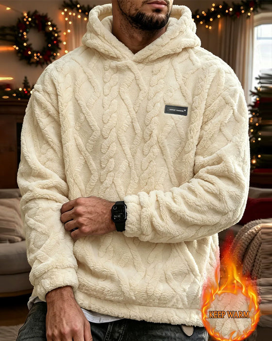 Herr Vinter Jacquard Mönster Hoodie