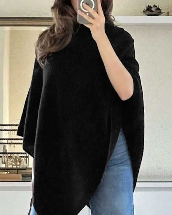 Pullover Hög Hals Asymmetrisk