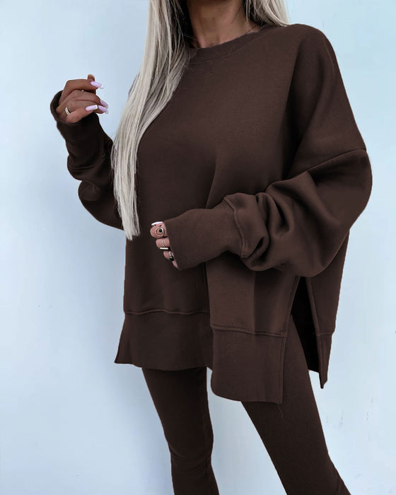 Set Slim Byxor Löst Sweatshirt