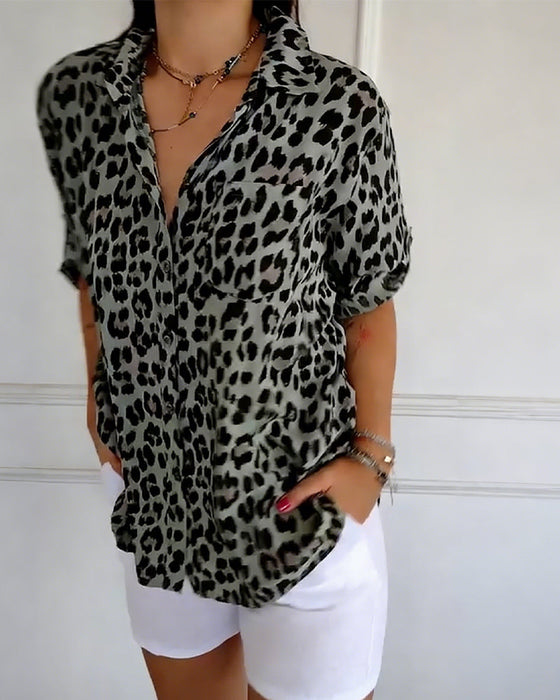 Blusar Leopardmönstrade Mode