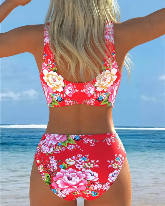 Bikini Två - delig Strand Floral Print