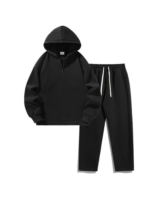 Set Med Halvzipad Hoodie