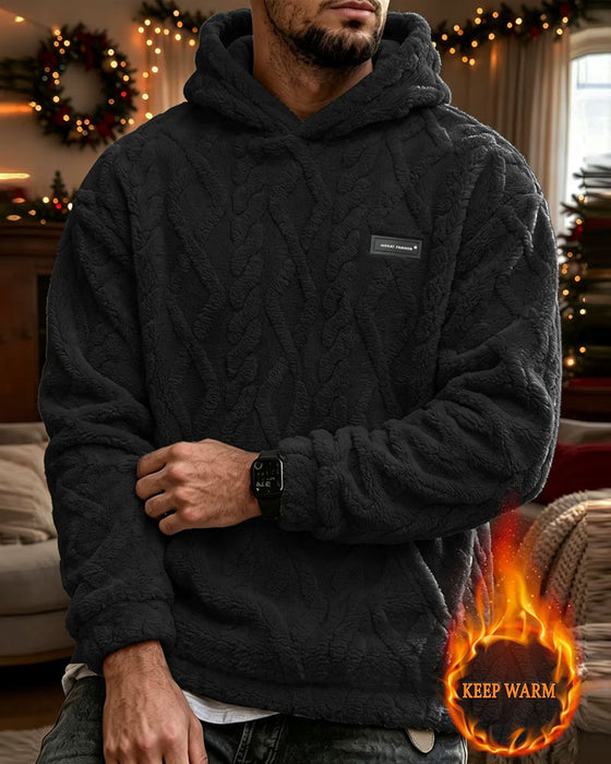 Herr Vinter Jacquard Mönster Hoodie