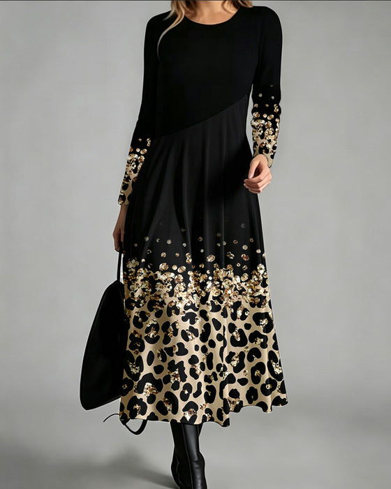 Klädning Ombre Leopard Casual