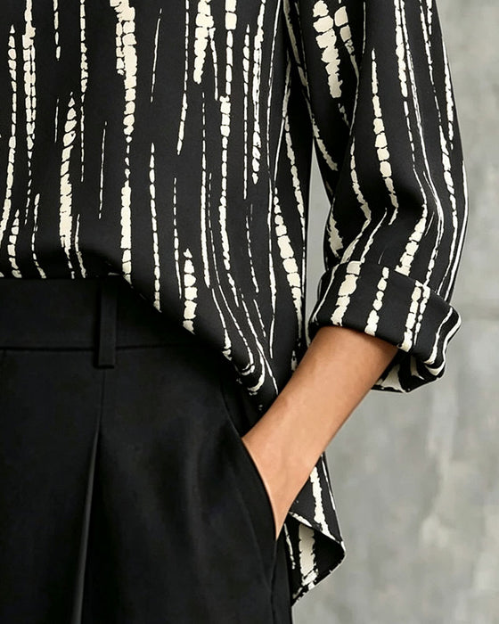 Top Drapad Cowl Hals Linje