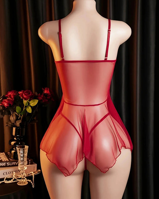 Sleepwear Spets Mesh Spagettiband