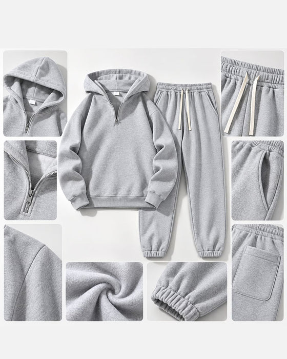 Set Med Halvzipad Hoodie