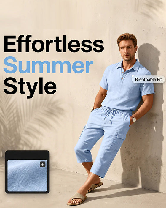 Set Polo Topp Capri Byxor
