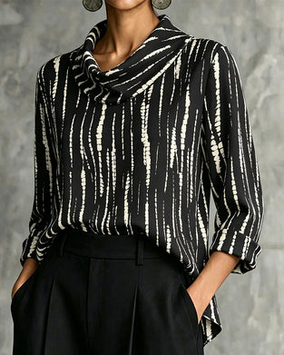 Top Drapad Cowl Hals Linje