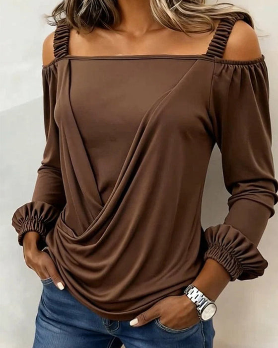 Topp Camisole Off-Axel Kors Puff-Ärm