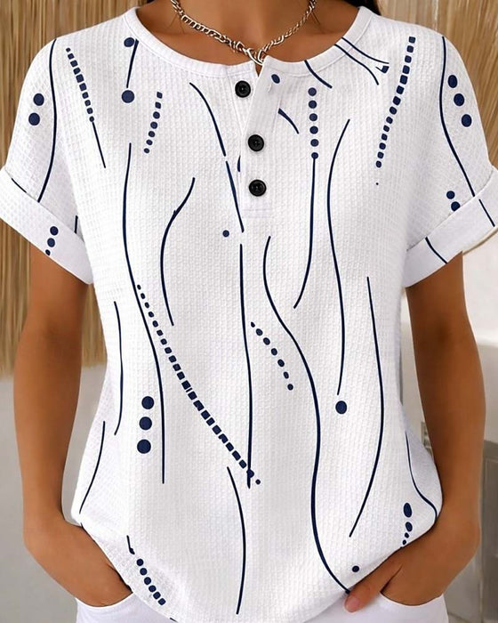 T-Shirt Rund Hals Kortärmad