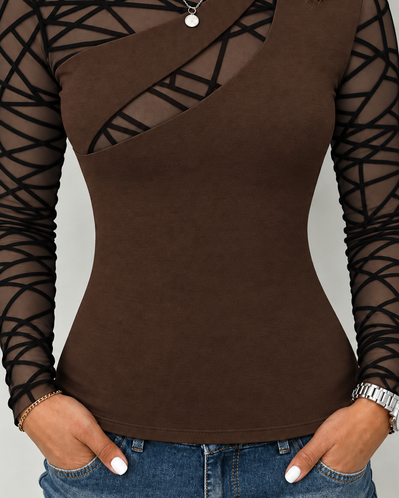 Topp Rundhalsad Kors Solid