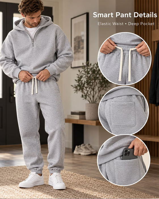Set Med Halvzipad Hoodie