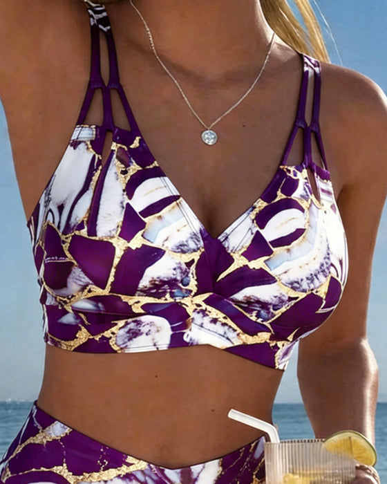 Bikini Marmor Tryck Utskärning