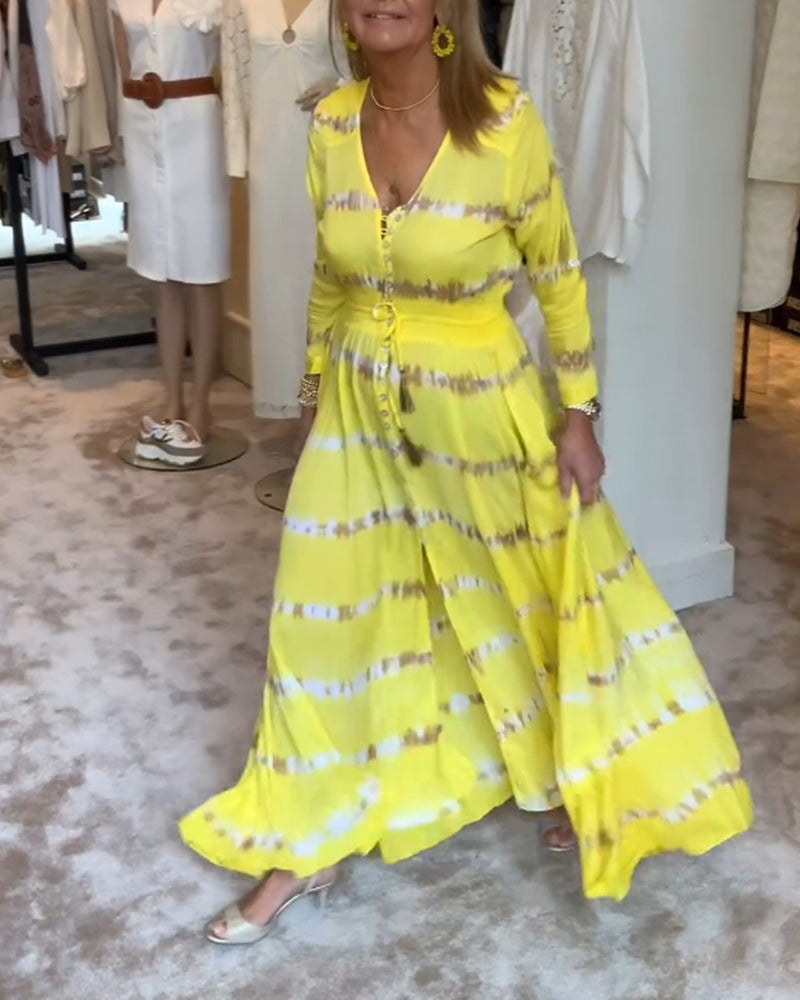 Elegant lång pendlarklänning för kvinnor