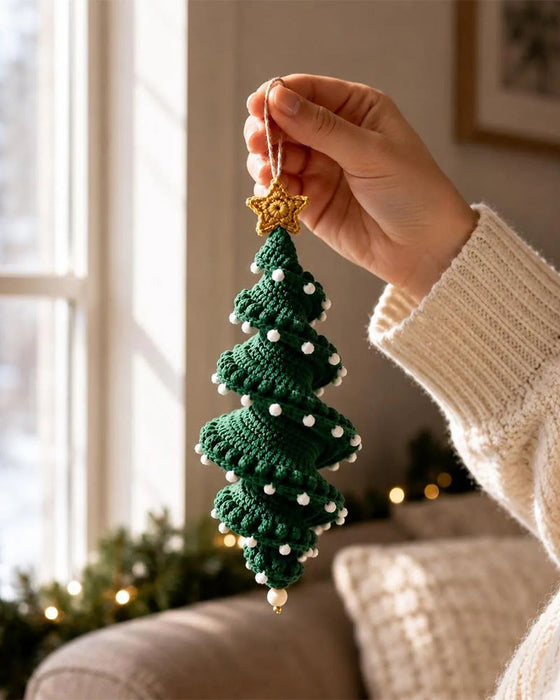 ☃️ DIY Kit Snögubbe I Spiral Virkning