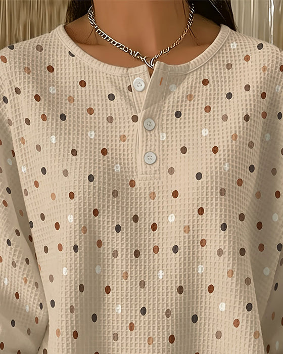 Sweatshirt Rund Hals Prickig