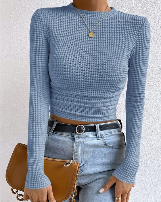 Topp Slim Fit Mångsidig Lång Ärm