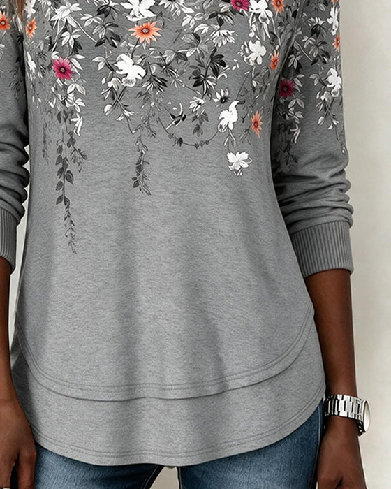 Topp Blommig Tryck Mode