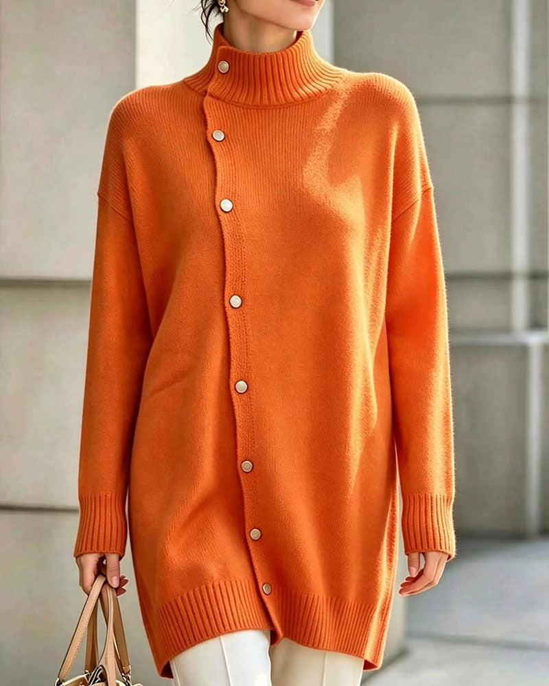 Kofta Turtleneck Enkelknäppt