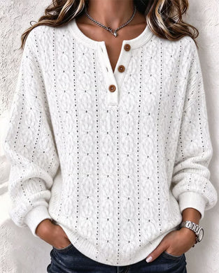 Sweatshirt Knapp Casual Krage