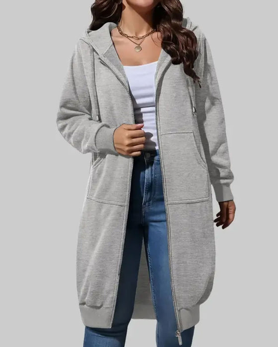 Kappa Lång Huvförsedd Dragkedja Sweatshirt