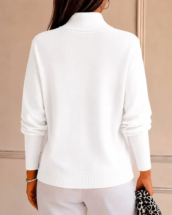 Pullover Polokrage Ficka Solid