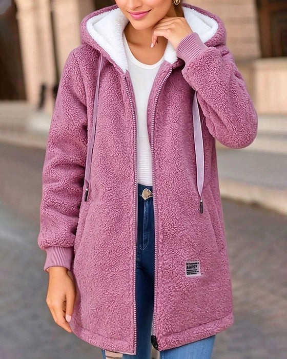 Kappa Fleece Fodrad Dragkedja Ficka Huva