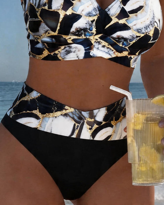 Bikini Marmor Tryck Utskärning