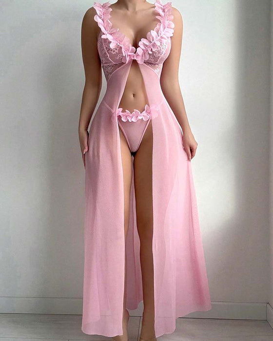 Lingerie Blomsterhängslen Genomskinlig