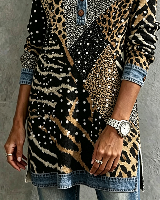 Klädning Leopard Djur Casual