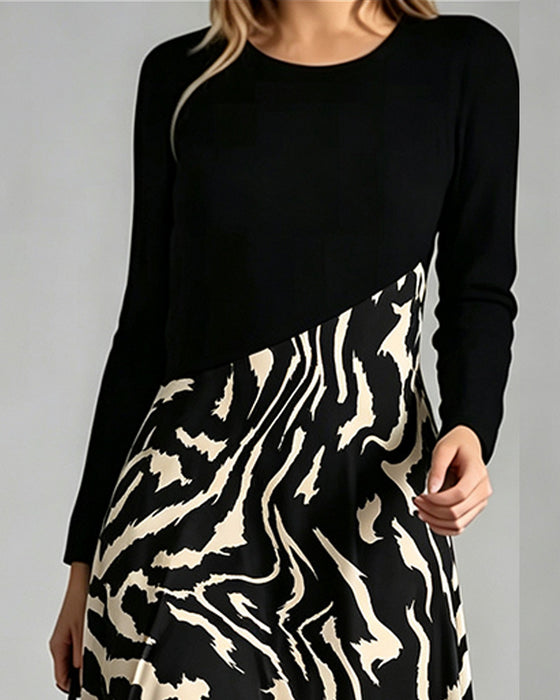 Klädning Patchwork Zebra Lång Ärm