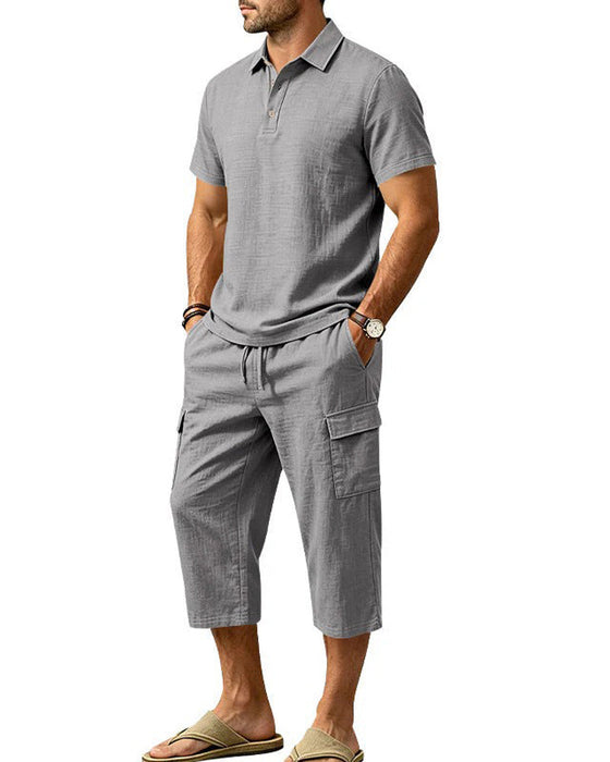 Set Polo Topp Capri Byxor