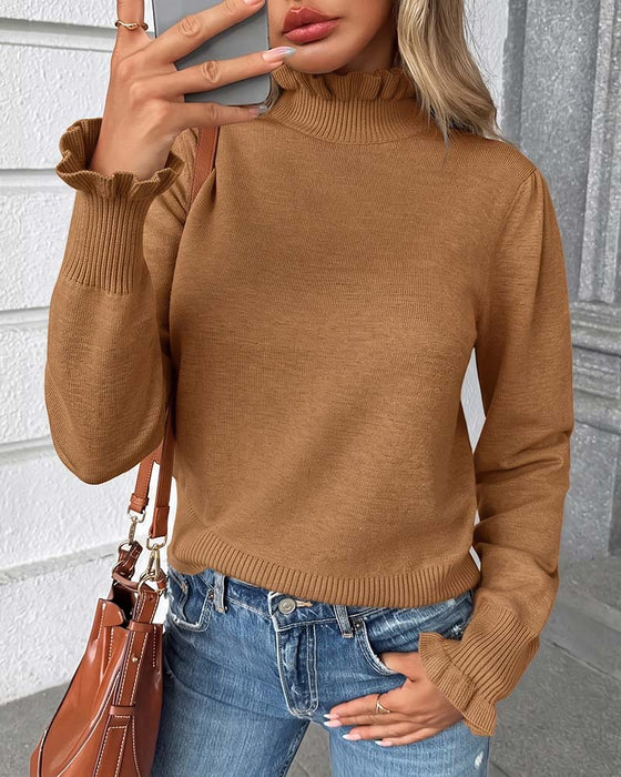 Pullover Polokrage Spets Rysch