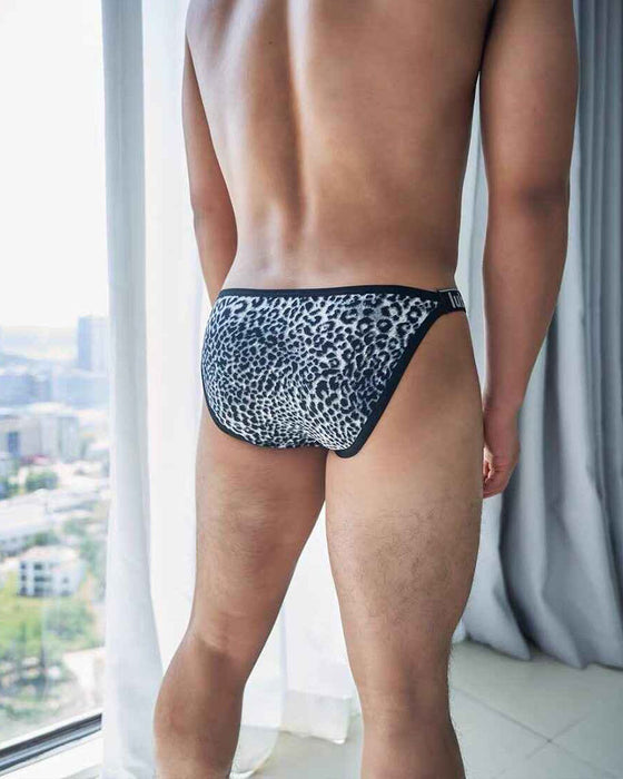 Herr-Tanga Leopardmönstrad