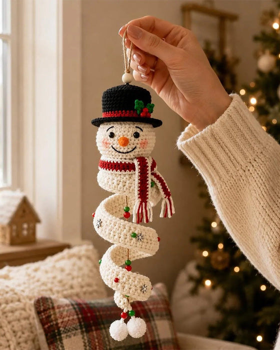 ☃️ DIY Kit Snögubbe I Spiral Virkning