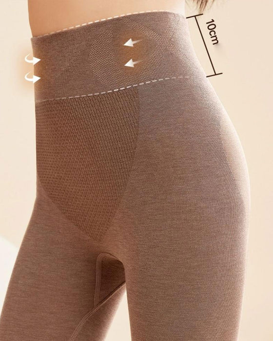 Leggings Enfärgad Hög Midja