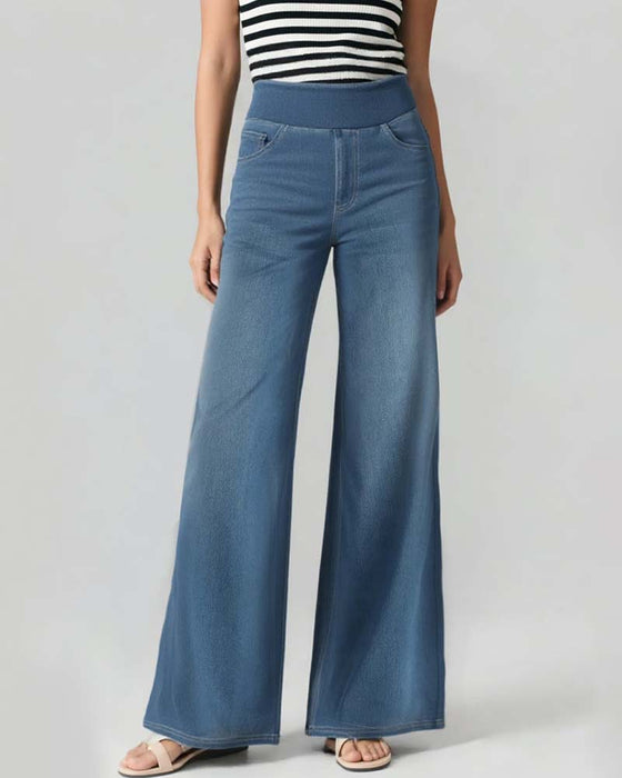 Byxor Elastisk Midja Denim Vida Ben