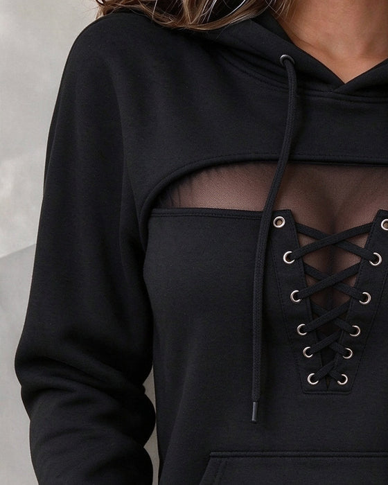 Hoodie Med Huva Remmar Genomskinlig