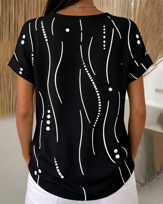 T-Shirt Rund Hals Kortärmad