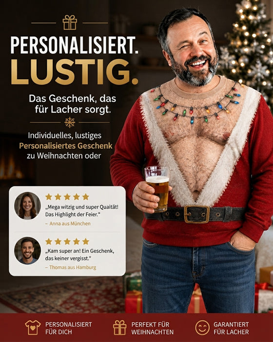 Tröja Rundhalsad Muskelprint Julstil