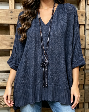 Pullover Hålig Oversized Lat